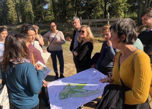 Visite sur le site du futur habitat participatif © Aiguillon