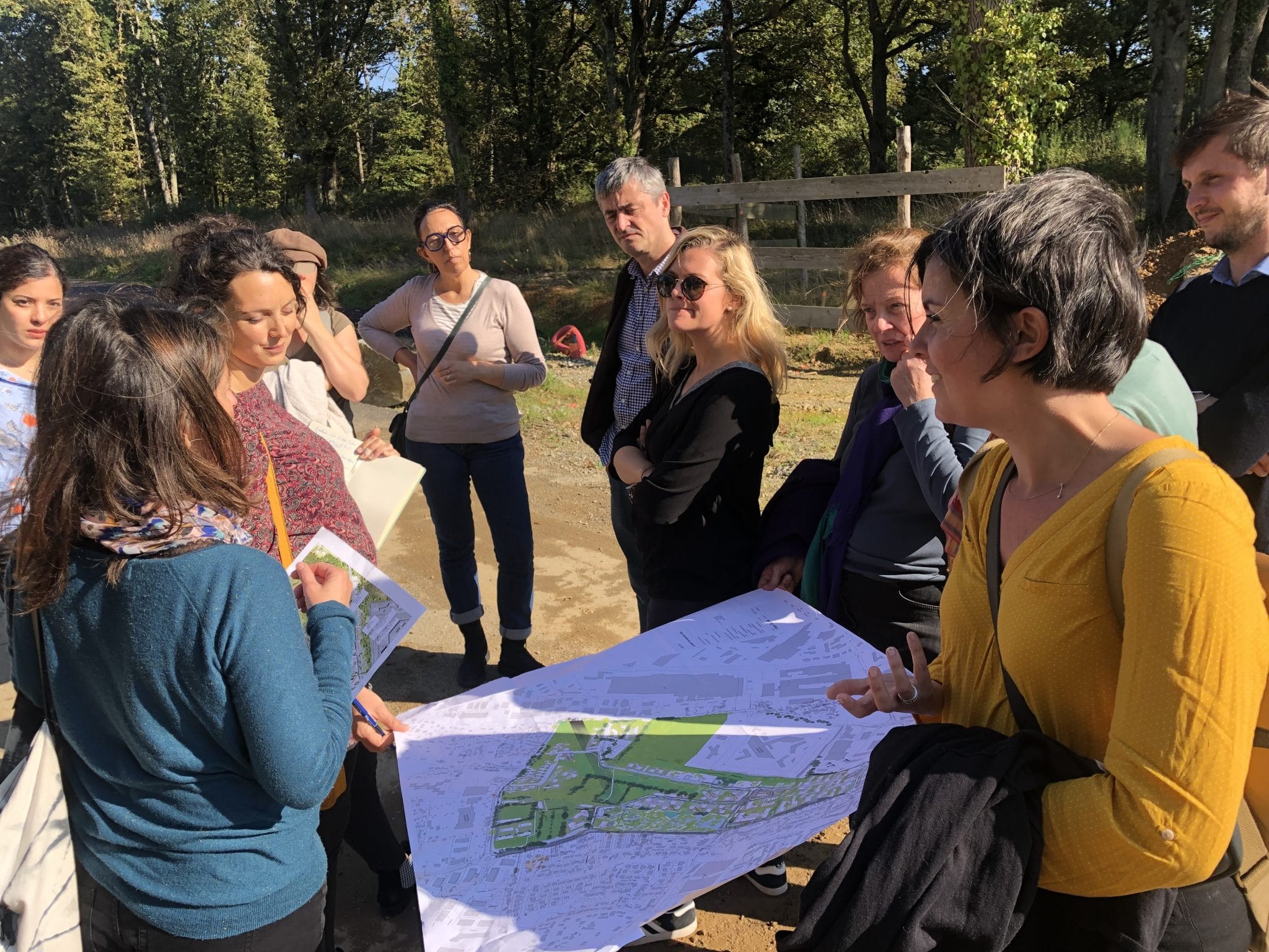 Visite sur le site du futur habitat participatif © Aiguillon