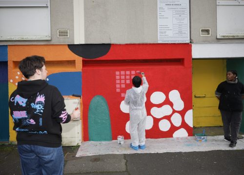 Une fresque réalisée par les habitants du quartier Bottière Pin Sec avec le collectif Two Points © Nantes Métropole