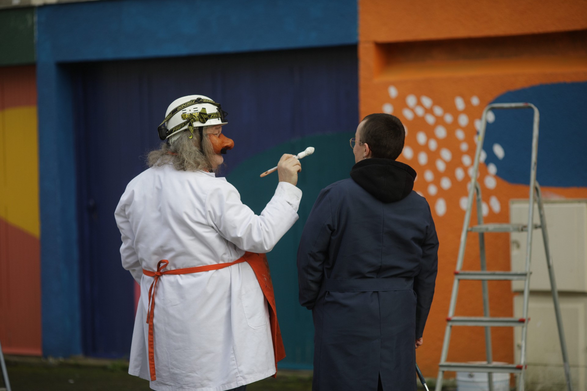 Une fresque réalisée par les habitants du quartier Bottière Pin Sec avec le collectif Two Points © Nantes Métropole