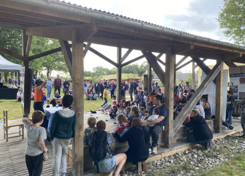 Inauguration de la halle mutualisée et des jardins familiaux au Champ de Manoeuvre © NMA