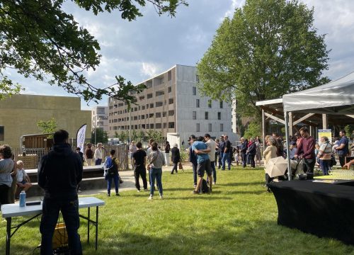 Inauguration de la halle mutualisée et des jardins familiaux au Champ de Manoeuvre © NMA