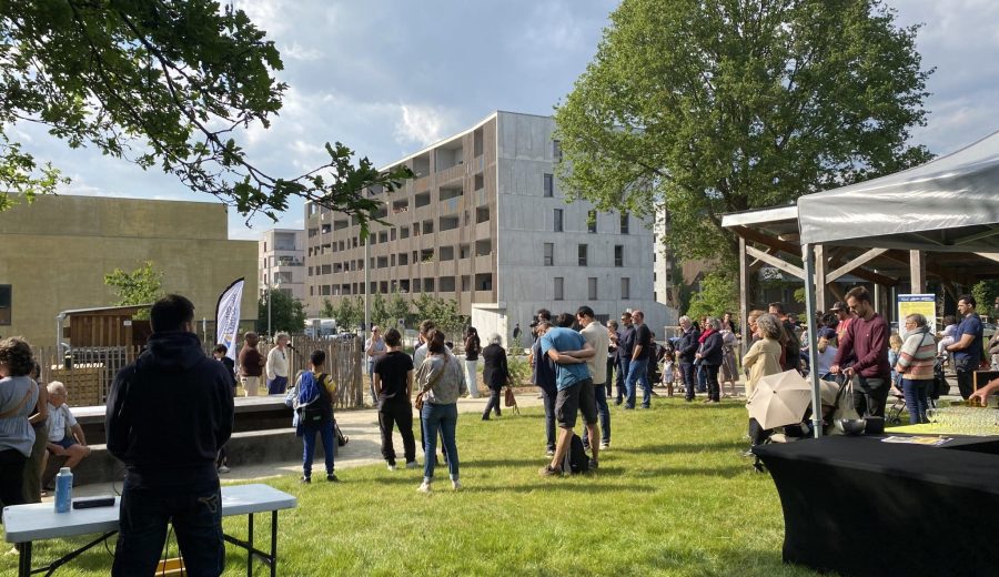 Inauguration de la halle mutualisée et des jardins familiaux au Champ de Manoeuvre © NMA